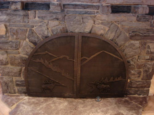 Arched Mountain fireplace