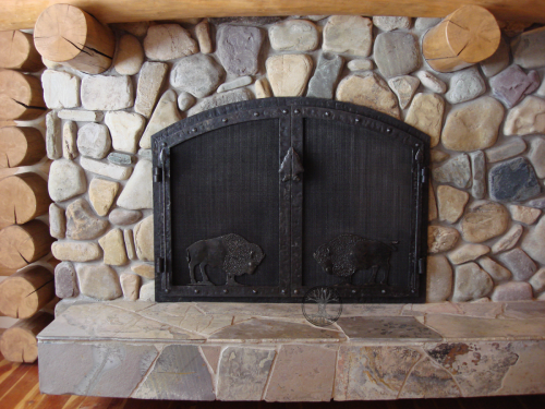 Buffalo fireplace